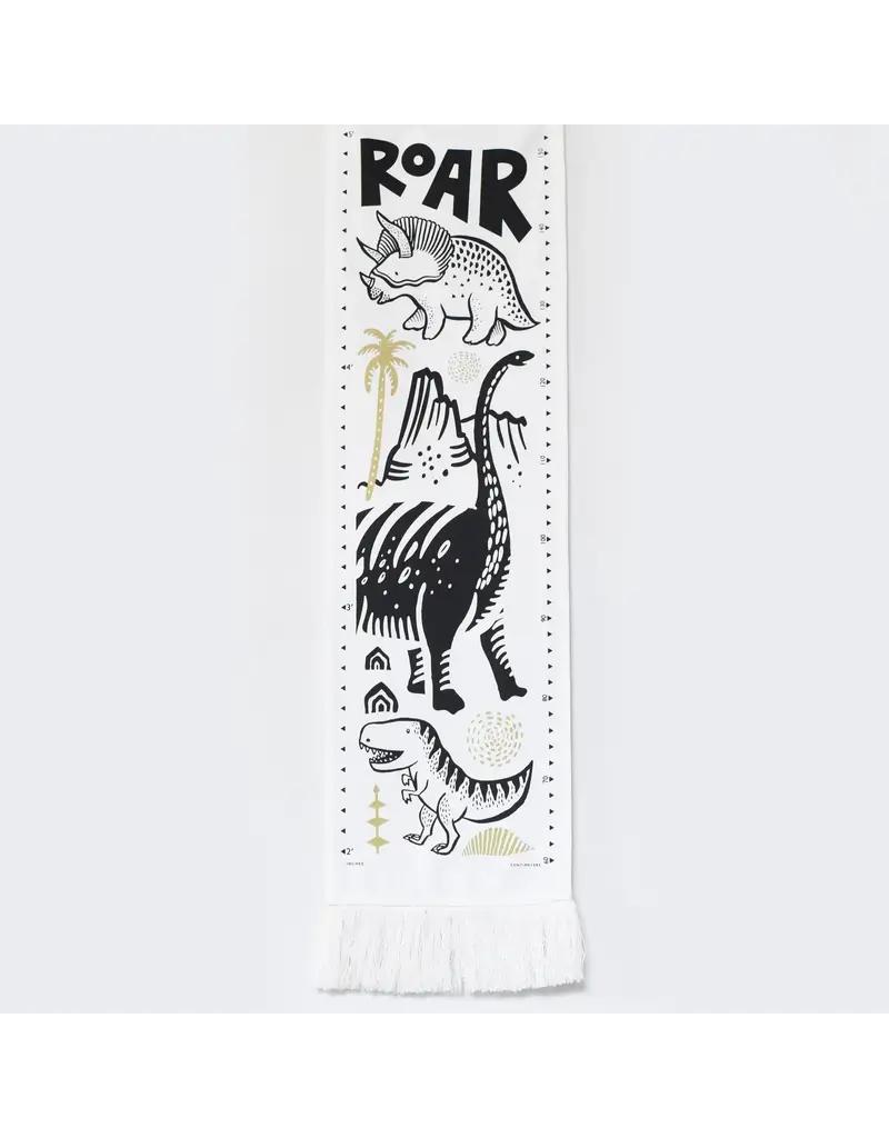 Wee Gallery Organic Canvas Growth Chart - Dino