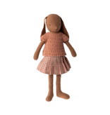 Maileg Bunny size 3, Chocolate Brown, Knitted Shirt & Skirt