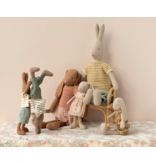 Maileg Bunny size 3, Chocolate Brown, Knitted Shirt & Skirt