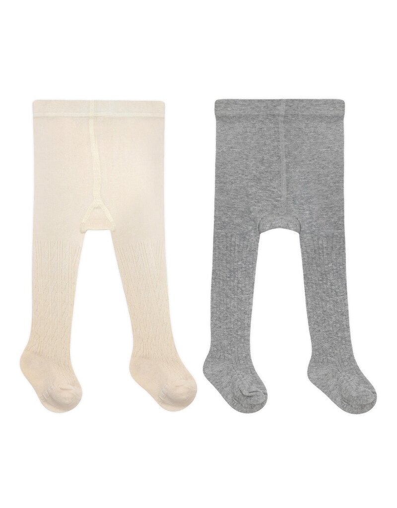 Britany Ivory & Grey Tights