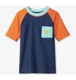 Hatley Palm Orange Short Sleeve Rashguard