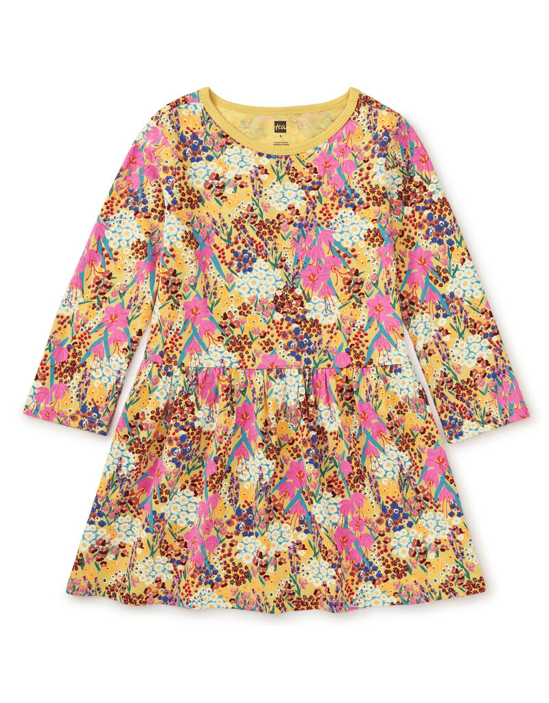 Tea Collection Wild Saffron LS Skirted Dress
