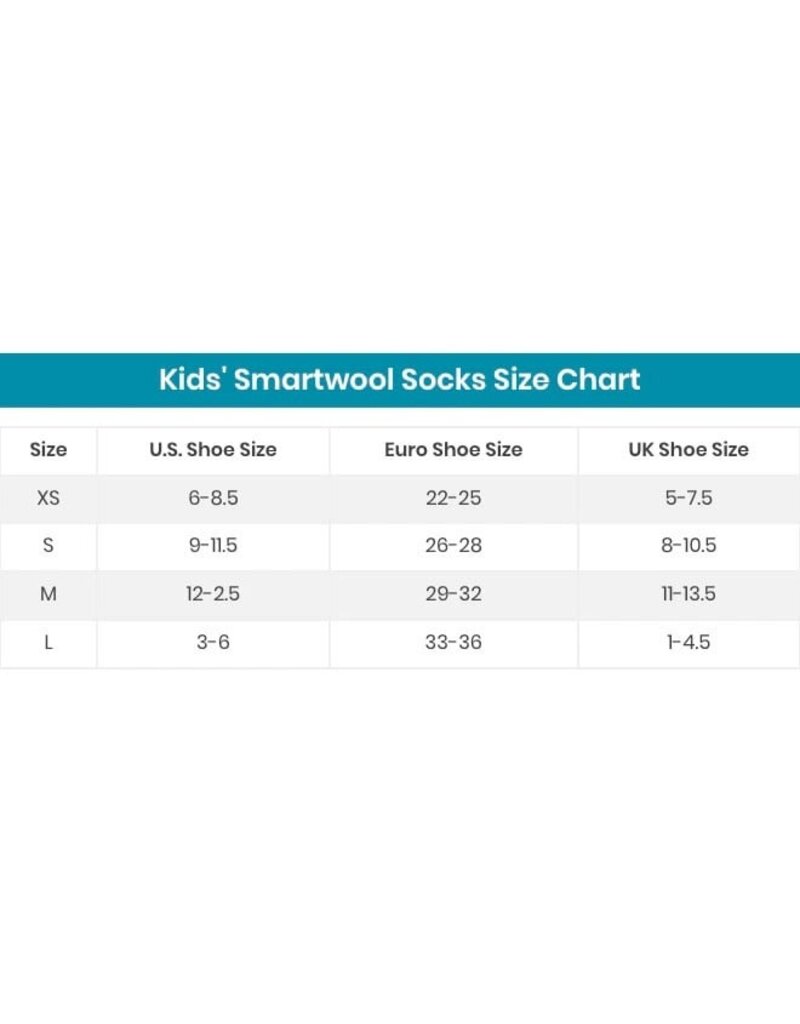 Smartwool Alpine Blue Kids' Hike Light Cushion Crew Socks