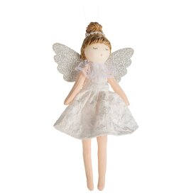 Angel in Cream Lace Dress w/Wings