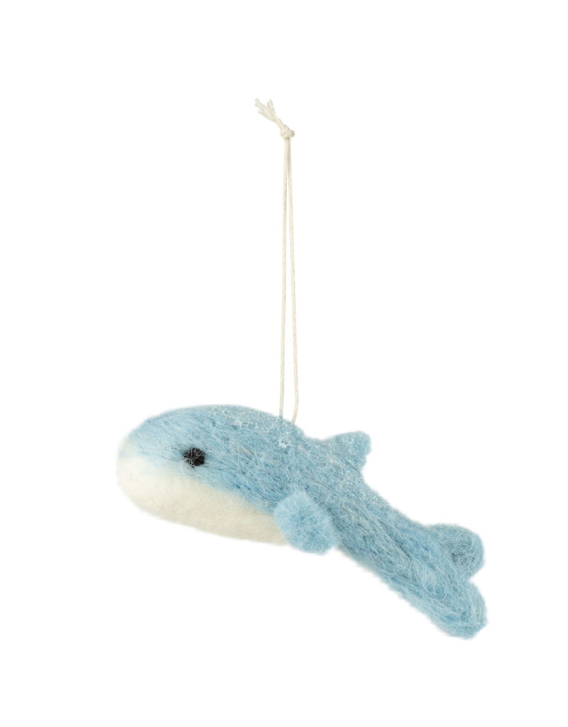 Felt Whale Ornament