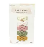 Baby Wisp Tuxedo Bow Clip 5pk Salted Caramel