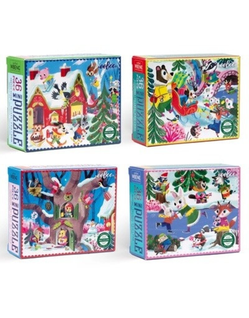 Eeboo Woodland Holiday Mini Puzzle 36pc (assorted)