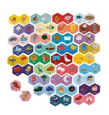 Eeboo Rhyming Words Hexagon Puzzle Pairs 3y+