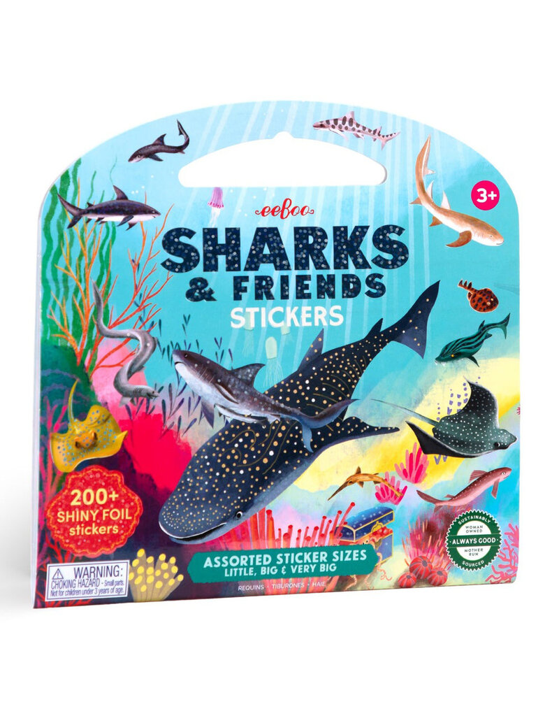 Eeboo Sharks & Friends Shiny Stickers