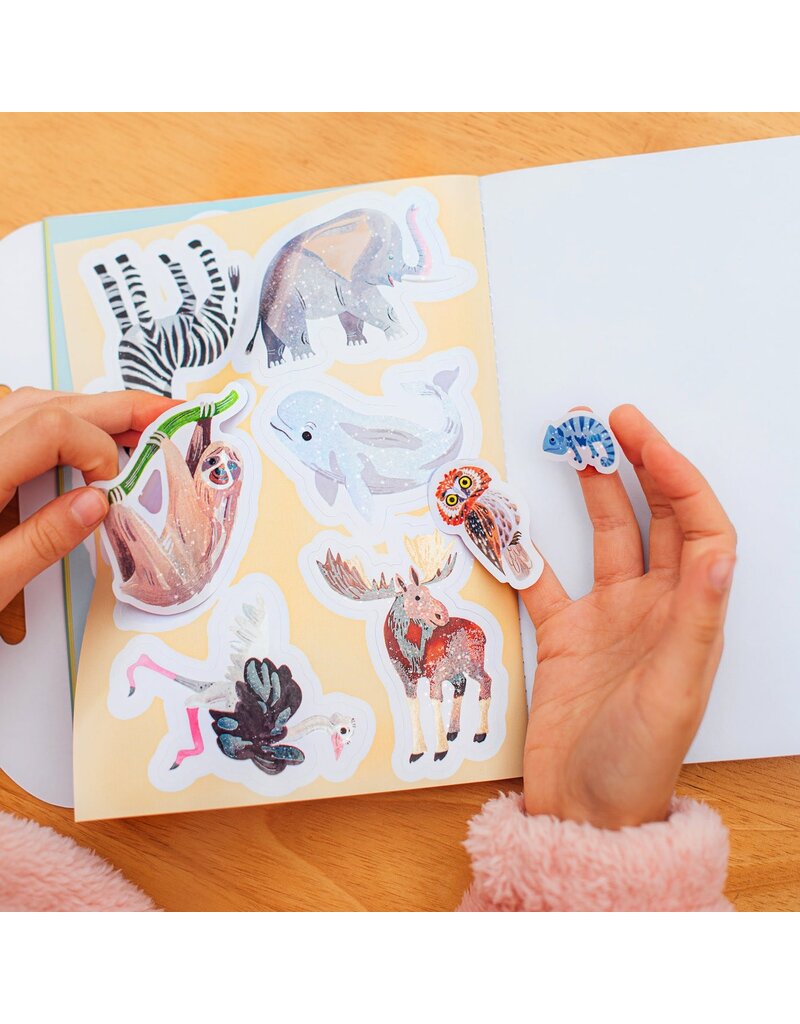 Eeboo Wonderful Animals Shiny Stickers