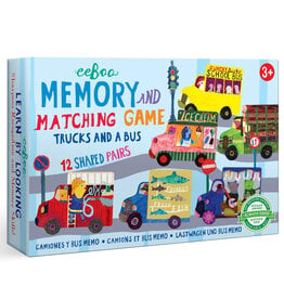Eeboo Trucks and a Bus Little Shaped Matching 3y+