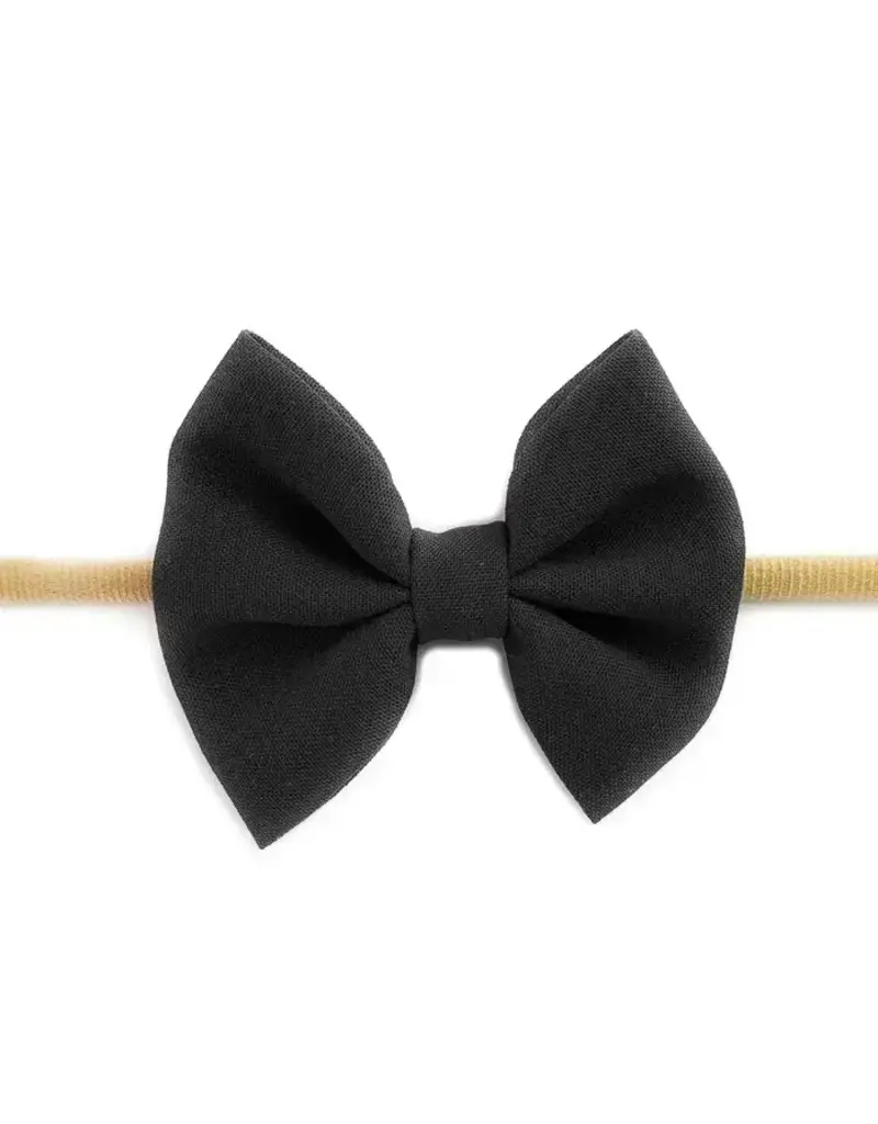 Baby Wisp Fanny Hair Bow Infant Headband - Black