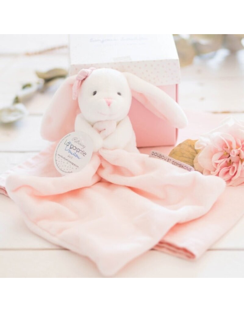Hape Toys Rose Rabbit Doudou in Foral Box