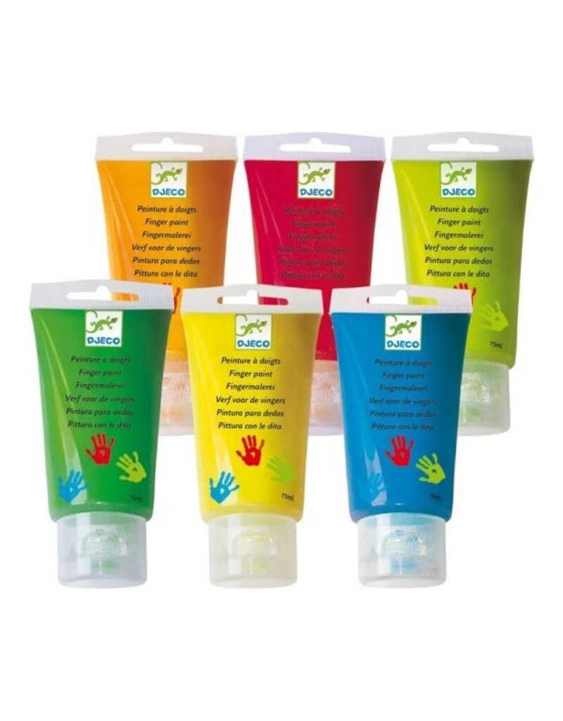 Djeco 6 Finger Paint Tubes 18m+