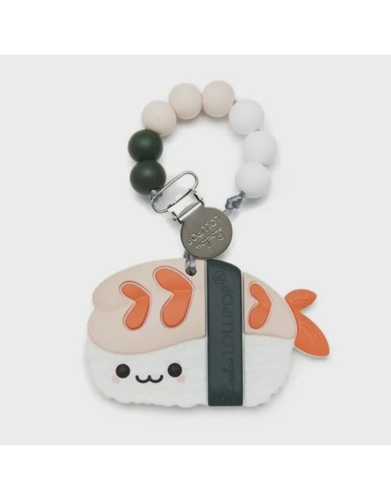 Loulou Lollipop Silicone Ebi Shrimp Teether (metal clasp)