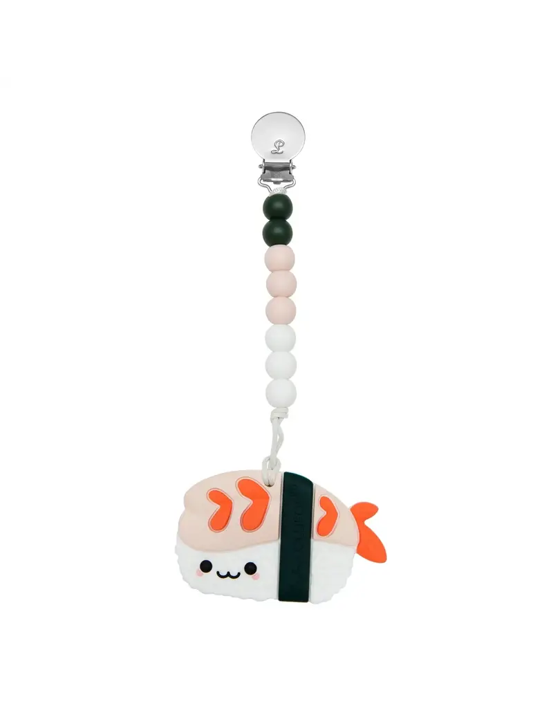 Loulou Lollipop Silicone Ebi Shrimp Teether (metal clasp)