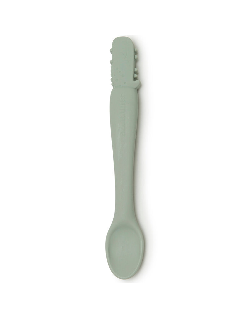 Loulou Lollipop Born to be Wild Silicone Feeding Spoon - Alligator