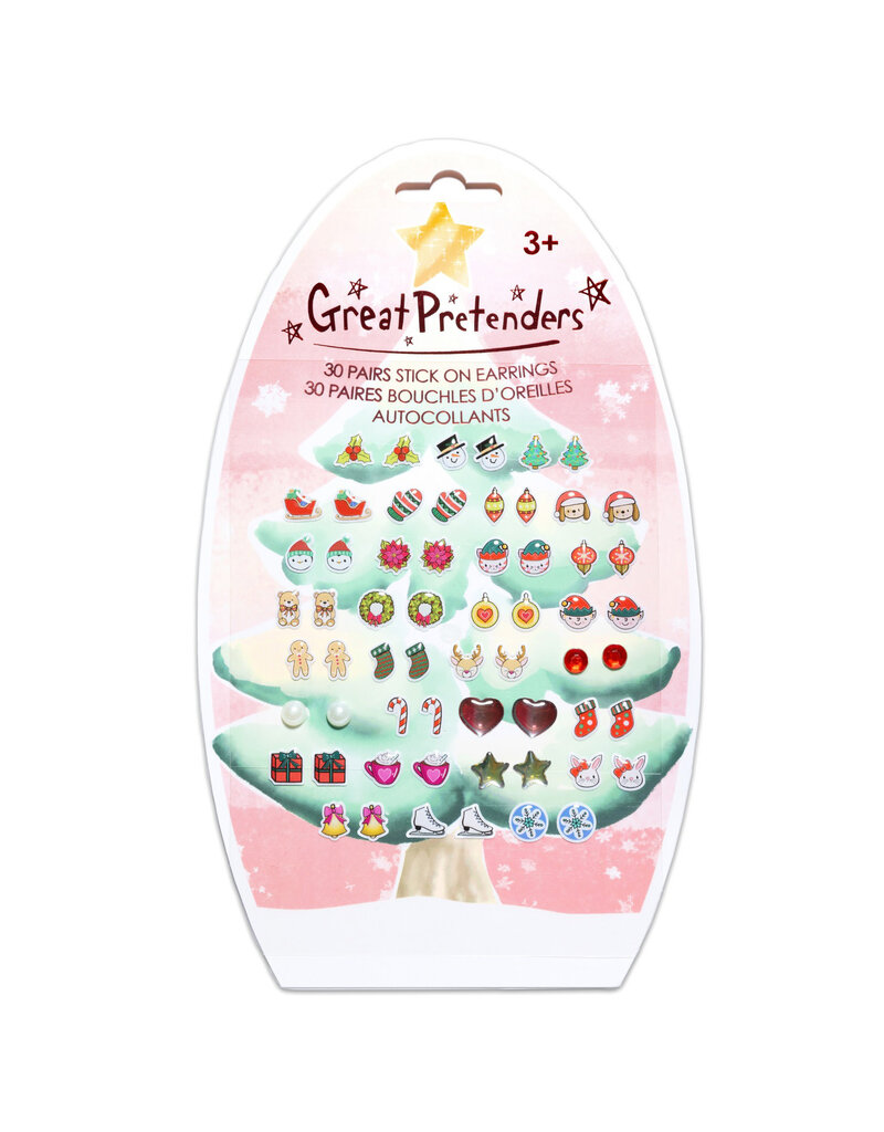 Great Pretenders Holiday Sticker Earrings, 30 Pairs