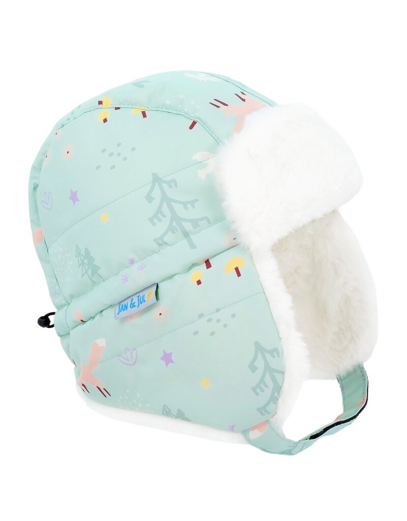 Jan and Jul Minty Forest Toasty-Dry Trapper Hat
