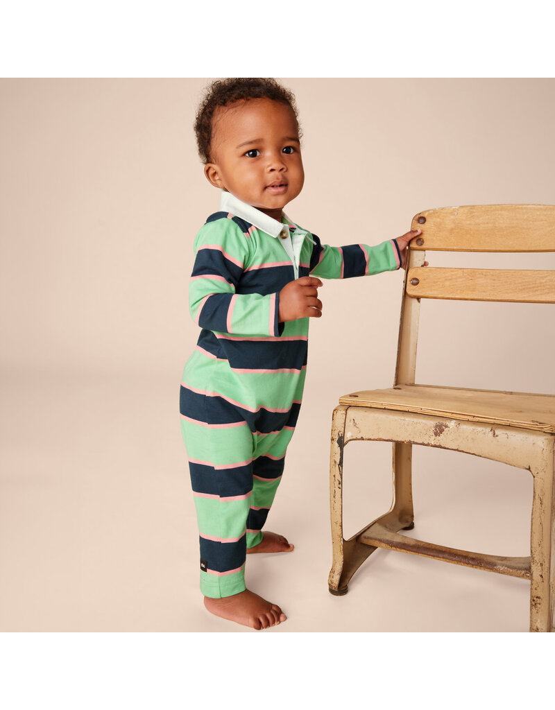 Tea Collection Rugby Polo Baby Romper