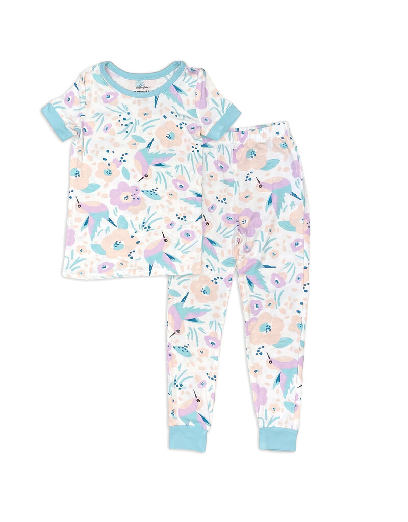 Silkberry Hummingbird Garden Bamboo SS PJs