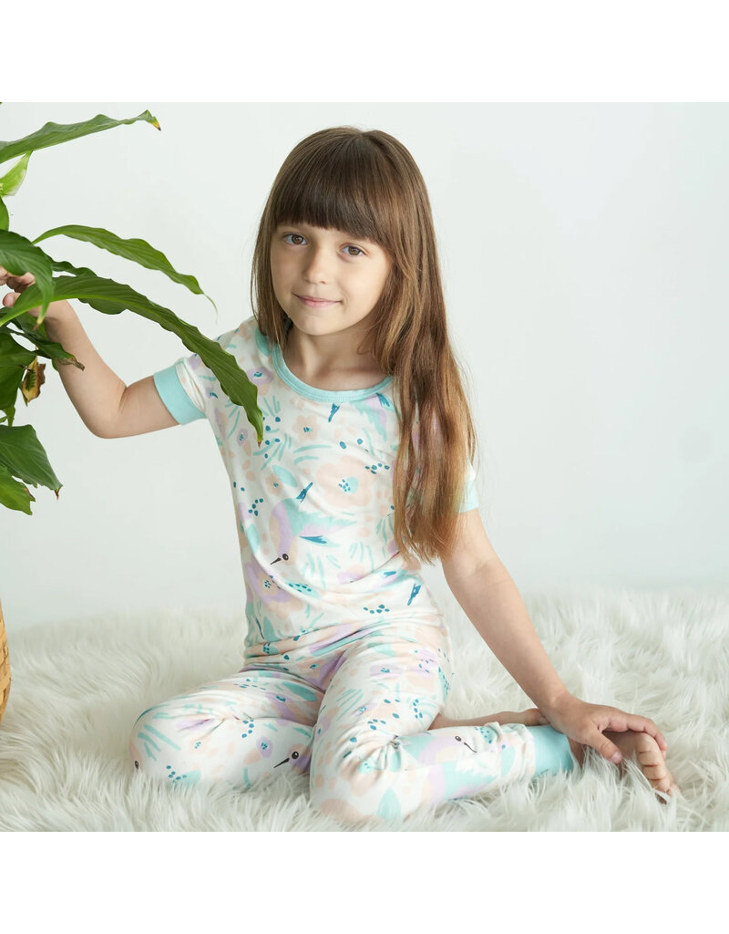 Silkberry Hummingbird Garden Bamboo SS PJs