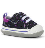 See Kai Run Stevie II Infant Sneakers, Black Floral