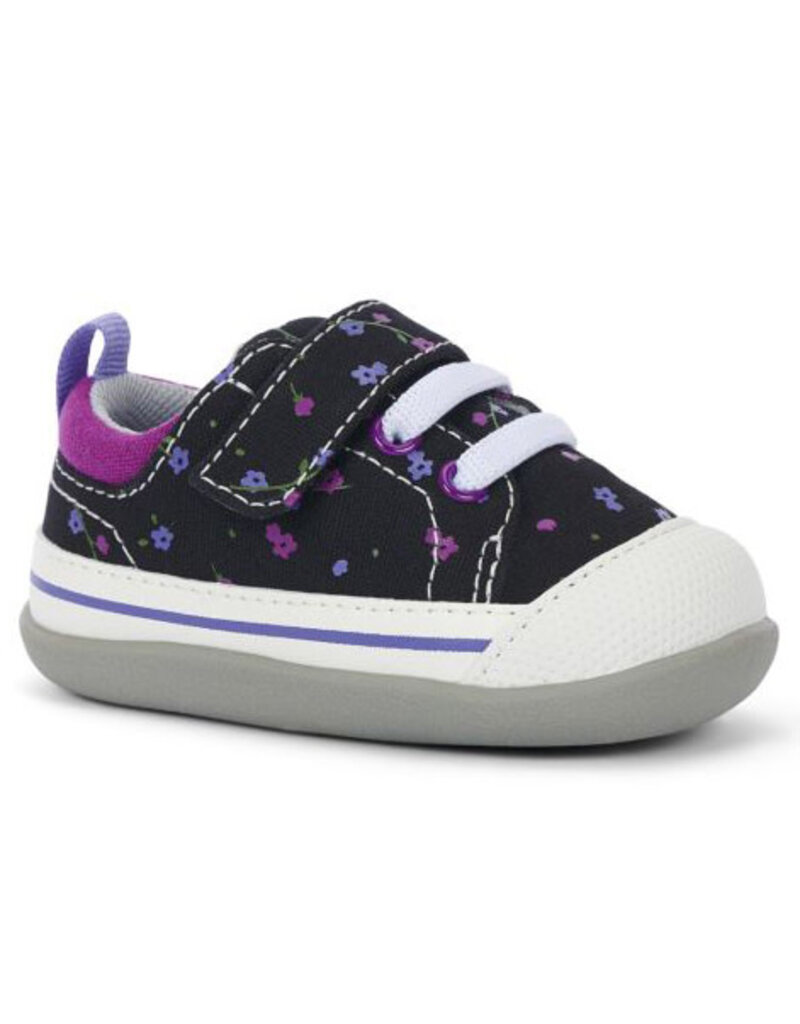 See Kai Run Stevie II Infant Sneakers, Black Floral