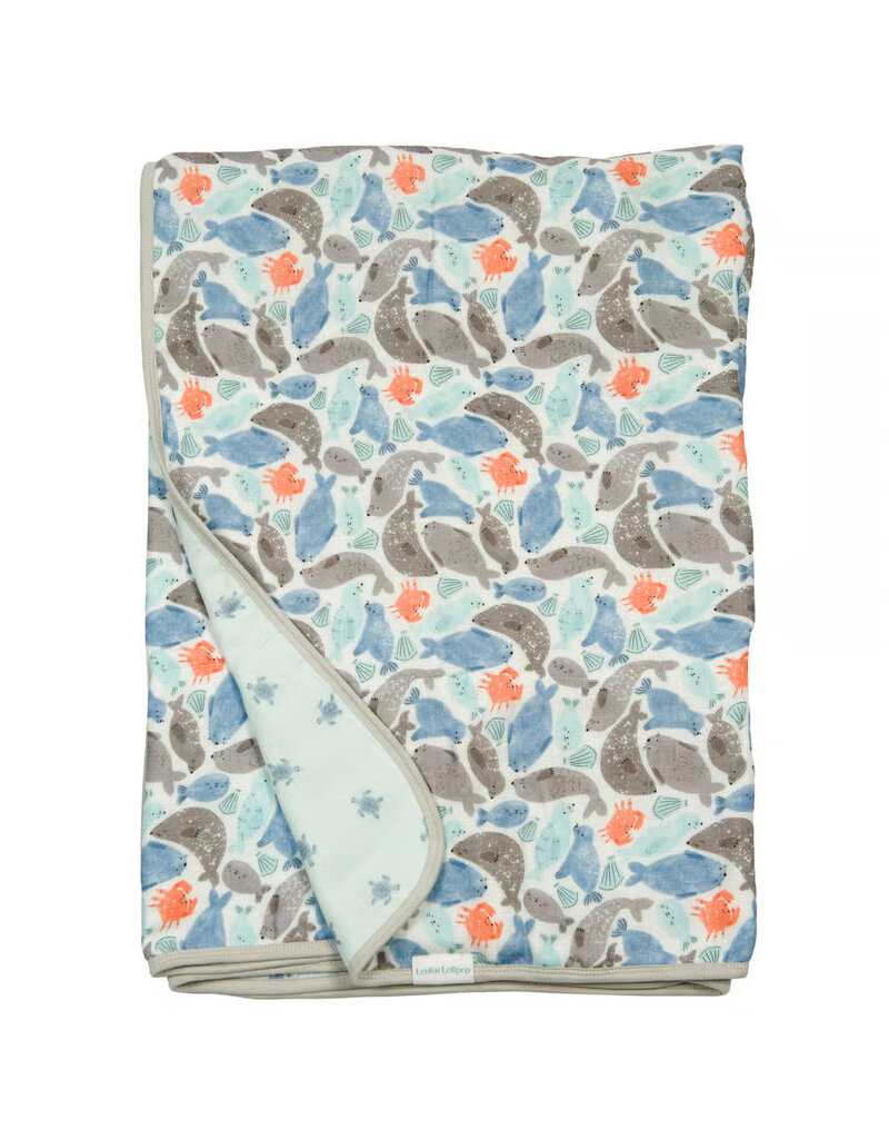 Loulou Lollipop Plush Bamboo Quilt - Seals