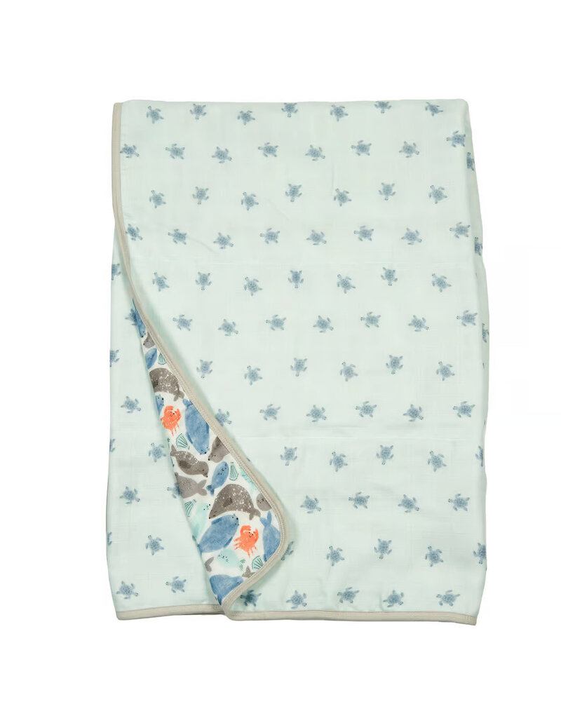 Loulou Lollipop Plush Bamboo Quilt - Seals