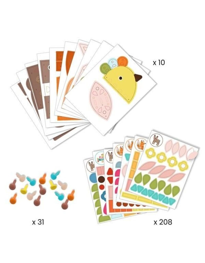 Djeco 3 Giant Animals to Create 3-6y