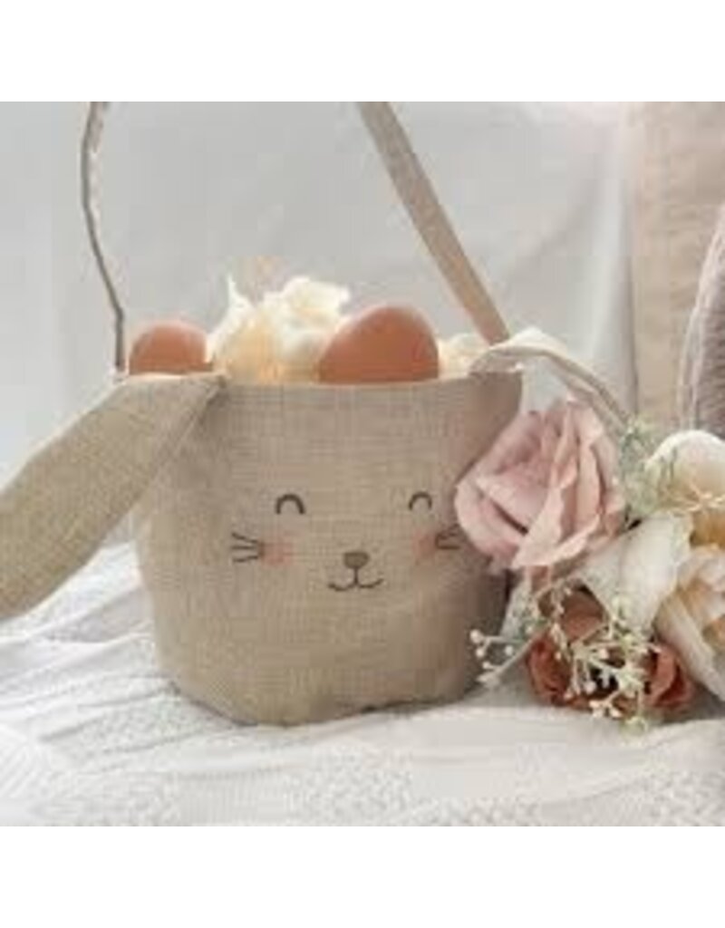 Mon Ami Bunny Easter Basket - Taupe