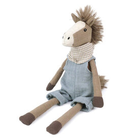 Mon Ami Ned Horse in Blue Overalls