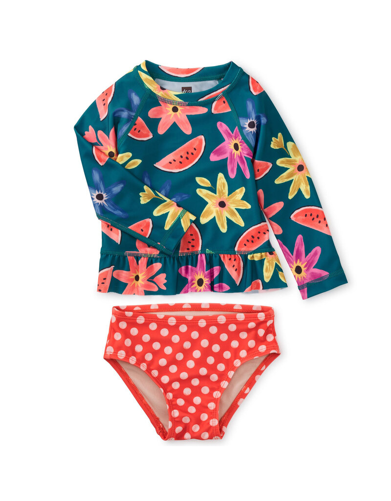 Tea Collection Watermelon Rash Guard Baby Swim Set