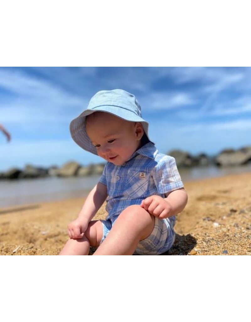 Fisherman Pale Blue  Bucket Hat