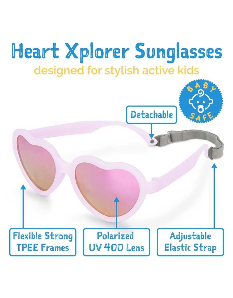 Jan and Jul Lavender Heart Sunglasses