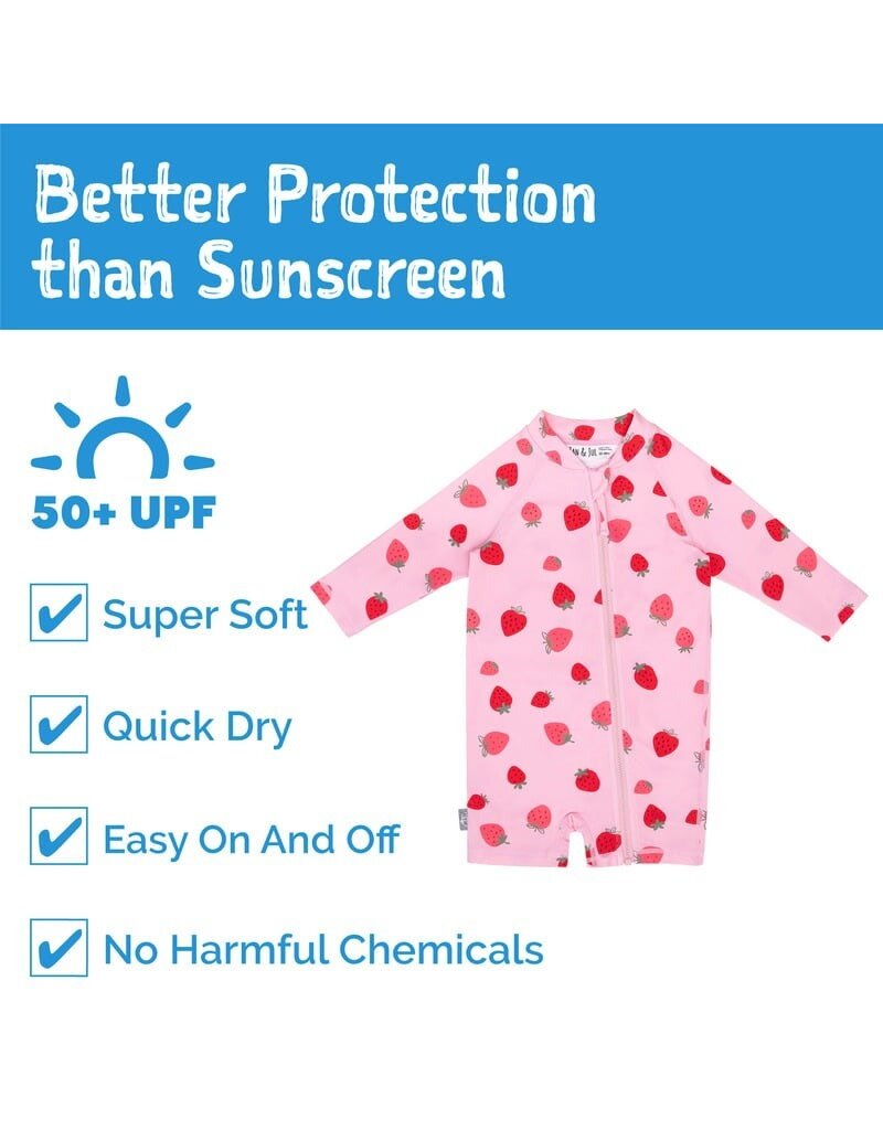 Jan and Jul Pink Strawberry UV Suit