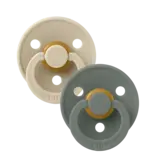 Bibs Bibs Pacifier 2pk 0-6m, Vanilla/Pine, Latex