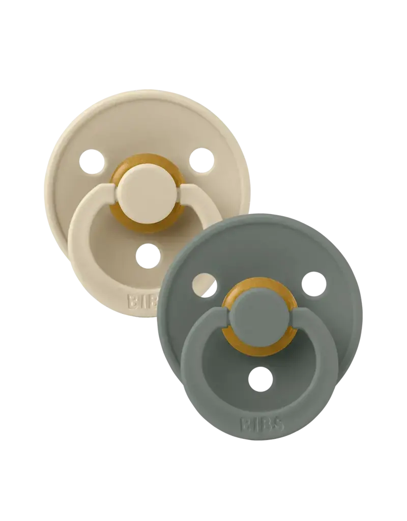 Bibs Bibs Pacifier 2pk 0-6m, Vanilla/Pine, Latex