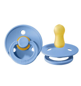 Bibs Bibs Pacifier 2pk 18-36m, Baby Blue, Latex