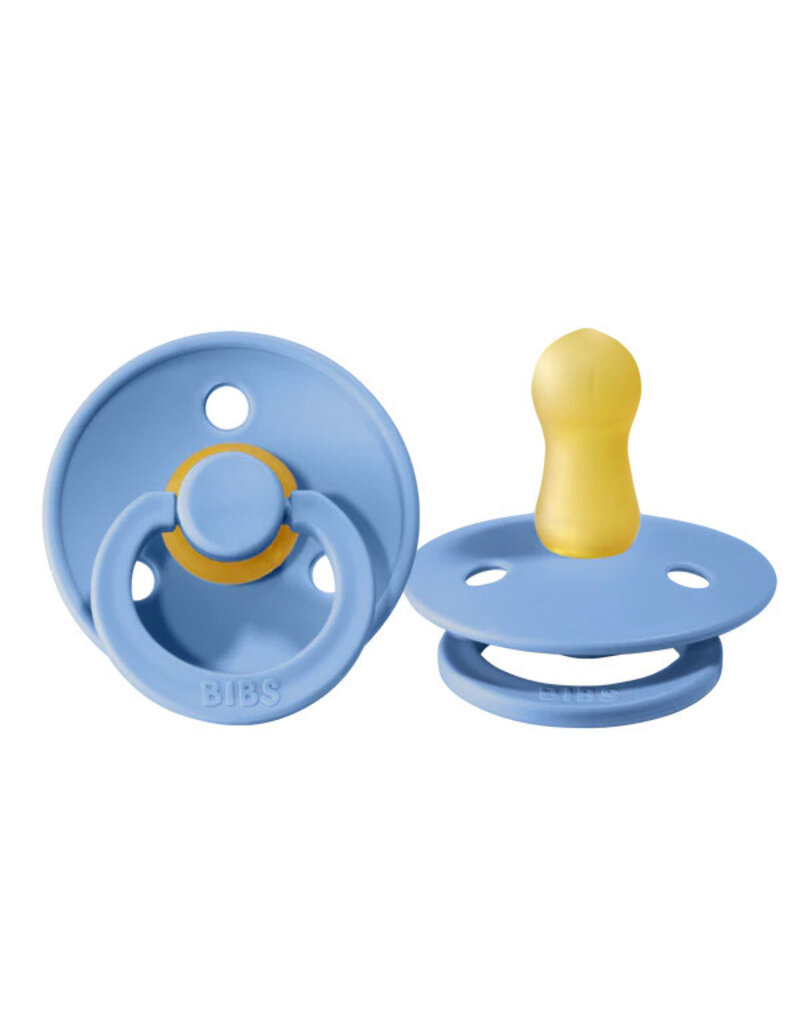 Bibs Bibs Pacifier 2pk 18-36m, Baby Blue, Latex