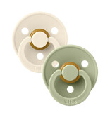 Bibs Bibs Pacifier 2pk 6-18m, Ivory/Sage, Latex