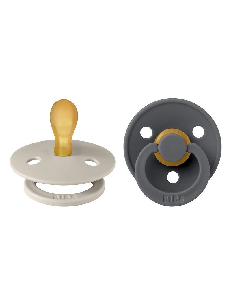 Bibs Bibs Pacifier 2pk 6-18m, Sand/Iron, Latex