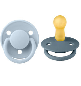 Bibs Bibs De Lux Pacifier 2pk 6-18m, Baby Blue/Petrol