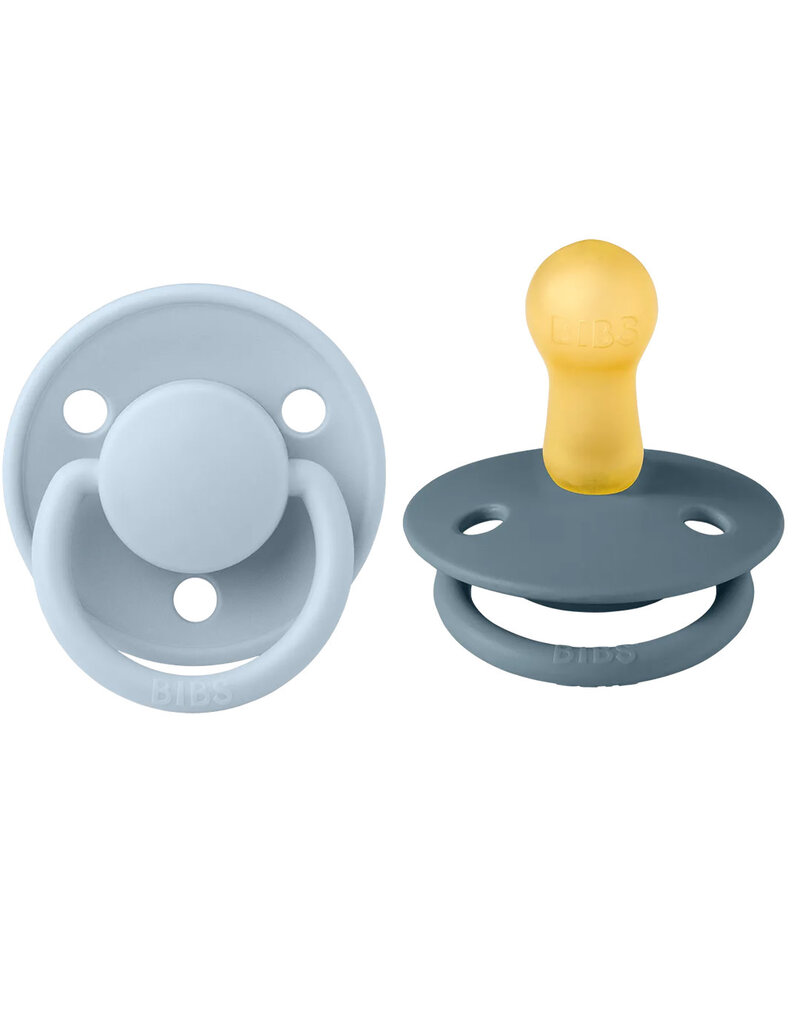 Bibs Bibs De Lux Pacifier 2pk 6-18m, Baby Blue/Petrol