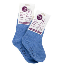 Little Ones' Merino Wool Socks, Denim
