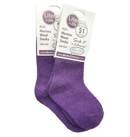 Little Ones' Merino Wool Socks, Purple