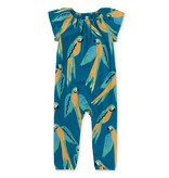 Tea Collection Macaw Flutter Sleeve Baby Romper