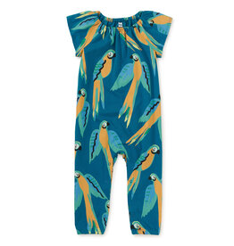 Tea Collection Macaw Flutter Sleeve Baby Romper