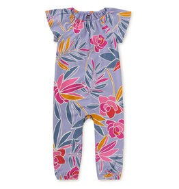 Tropical Flutter Sleeve Baby Romper, Sizes: 0-3m, 3-6m